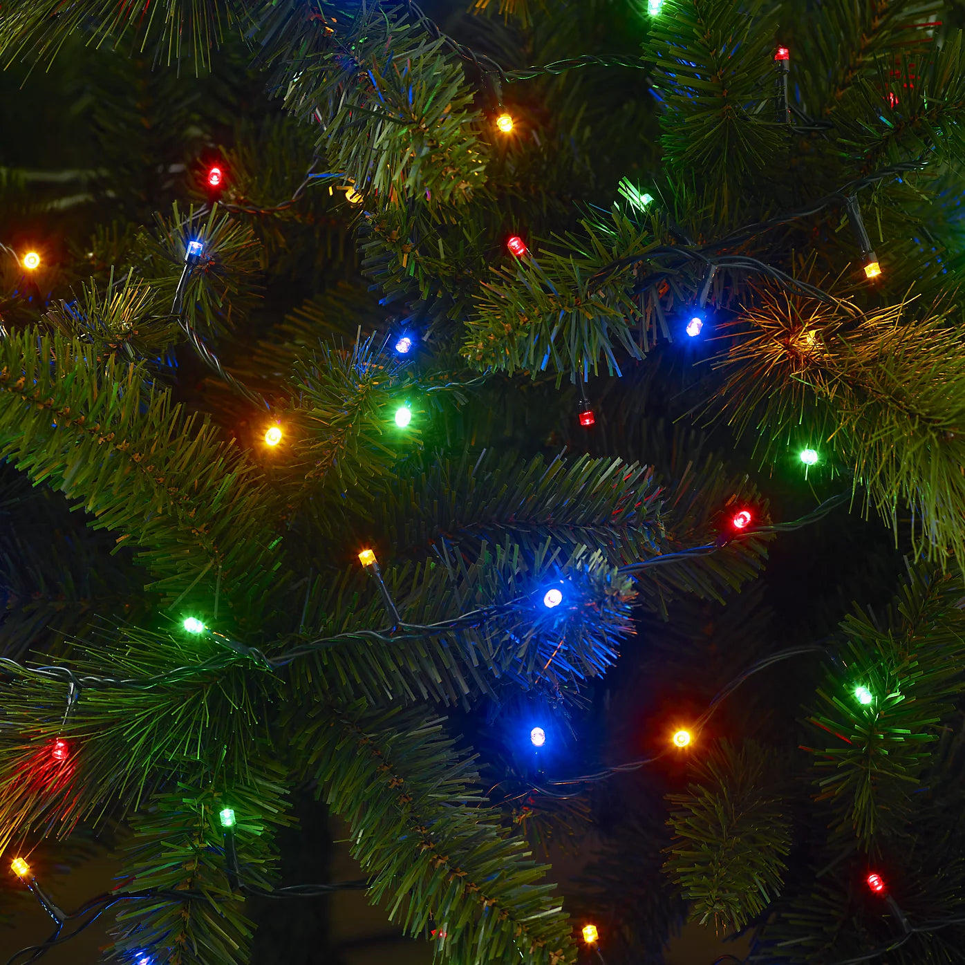 120 Multicolour LED With timer String lights Green cable