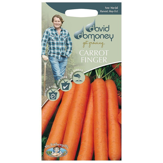 Mr.Fothergill's David Domoney Home Grown Carrot (Nantes 5) Seed Packet