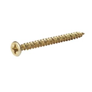 Turbodrive Tx Double-Countersunk Yellow-Passivated Steel Wood Screw (Dia)6mm (L)70mm, Pack of 100
