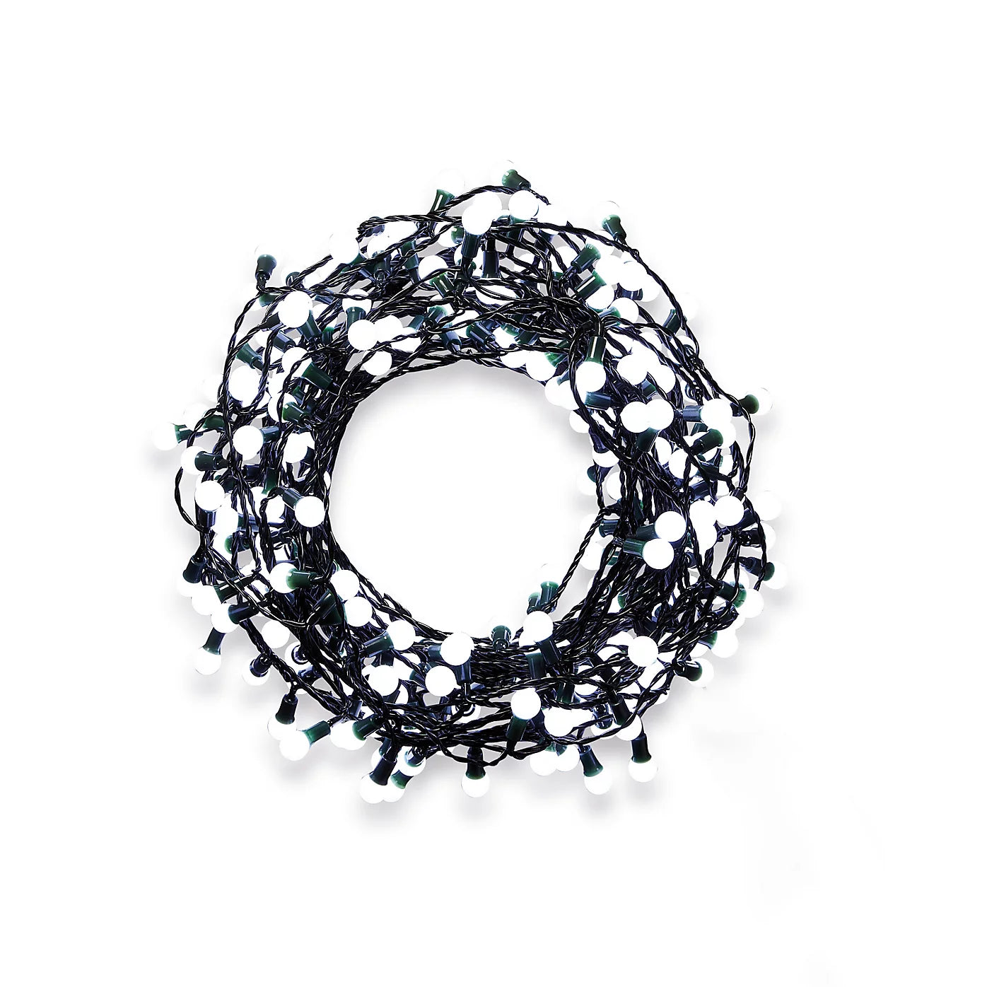 240 Ice white Berry LED String lights With timer function & 25.12m Green cable
