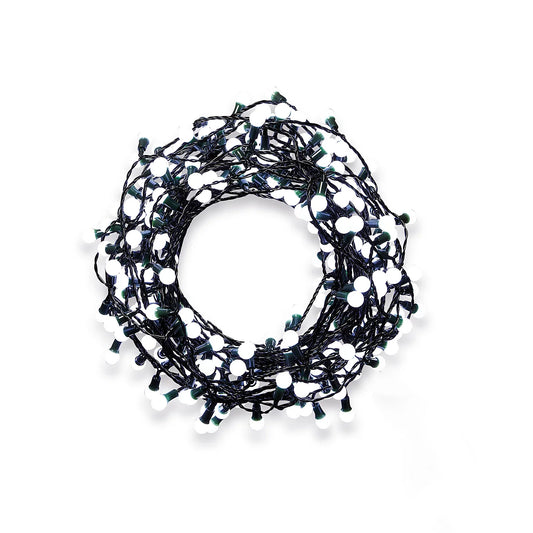 240 Ice white Berry LED String lights With timer function & 25.12m Green cable