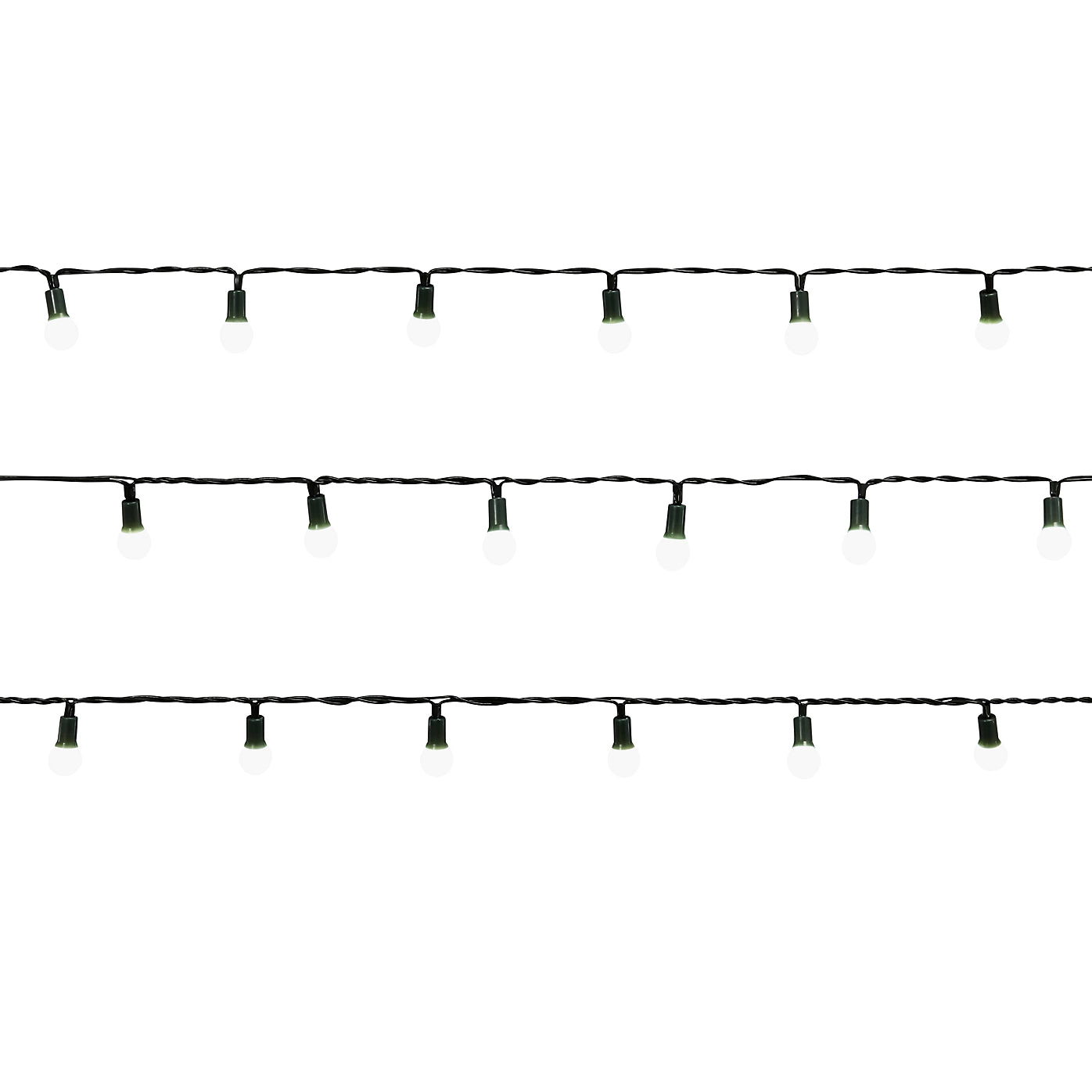 240 Ice white Berry LED String lights With timer function & 25.12m Green cable