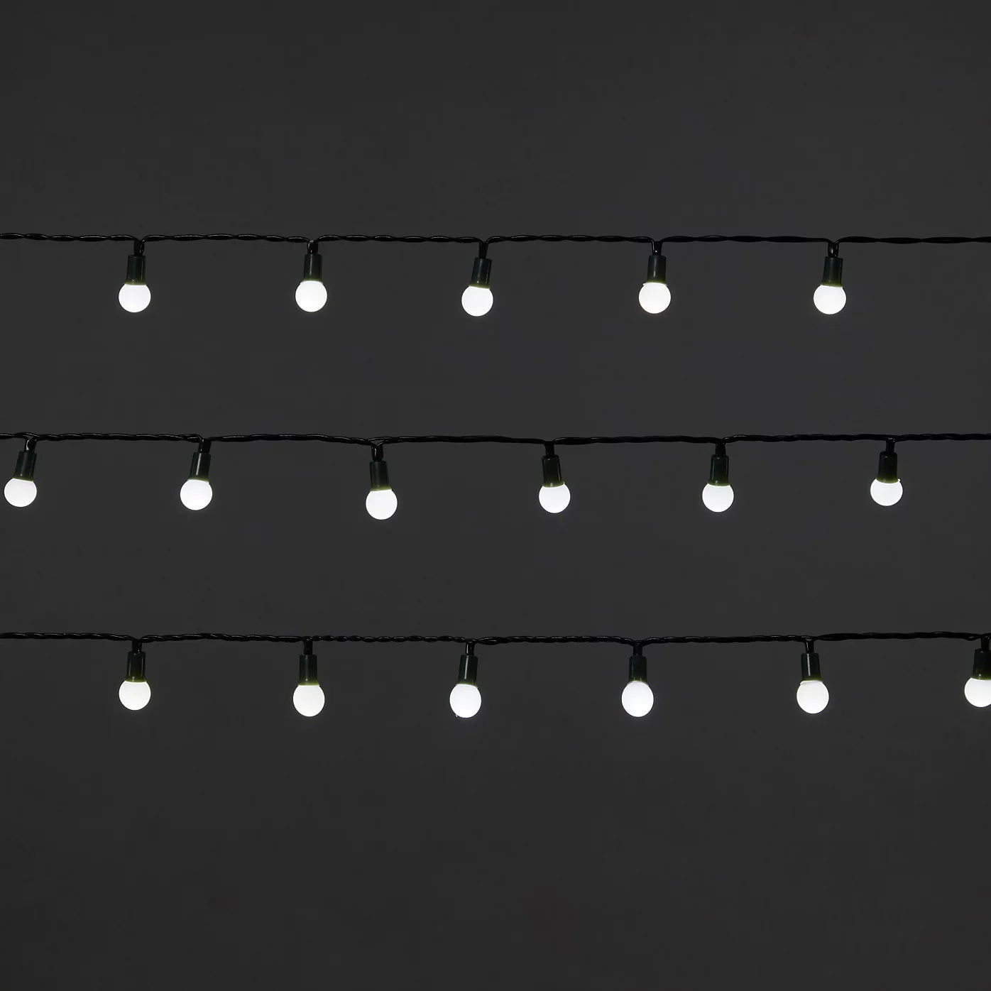 240 Ice white Berry LED String lights With timer function & 25.12m Green cable