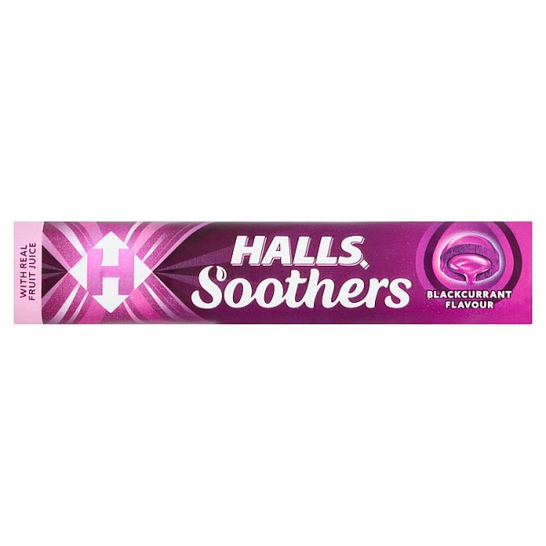 Halls Soothers Blackcurrant Lozenges Roll 45g x 20