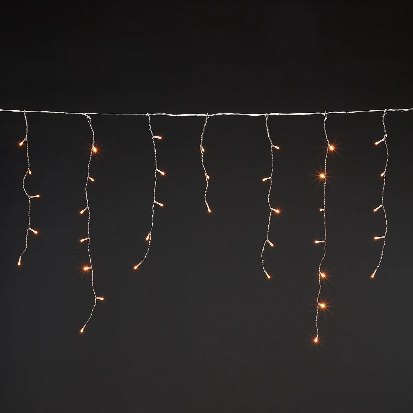 300 Warm white LED Icicle lights With timer & 22m Clear cable
