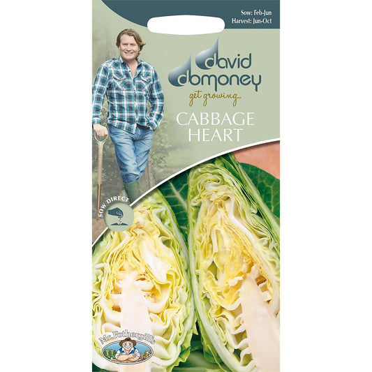 Mr.Fothergill's David Domoney Cabbage Heart (Dutchman F1) Seeds Packet