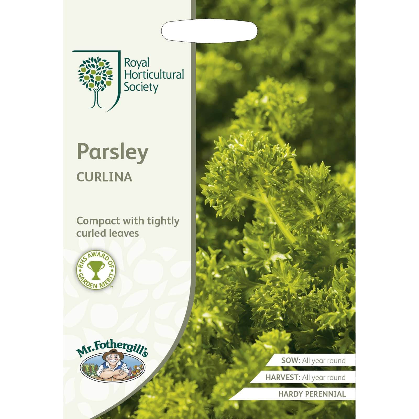 Mr.Fothergill's RHS Home Grown Herb Parsley Curlina Seeds Packet