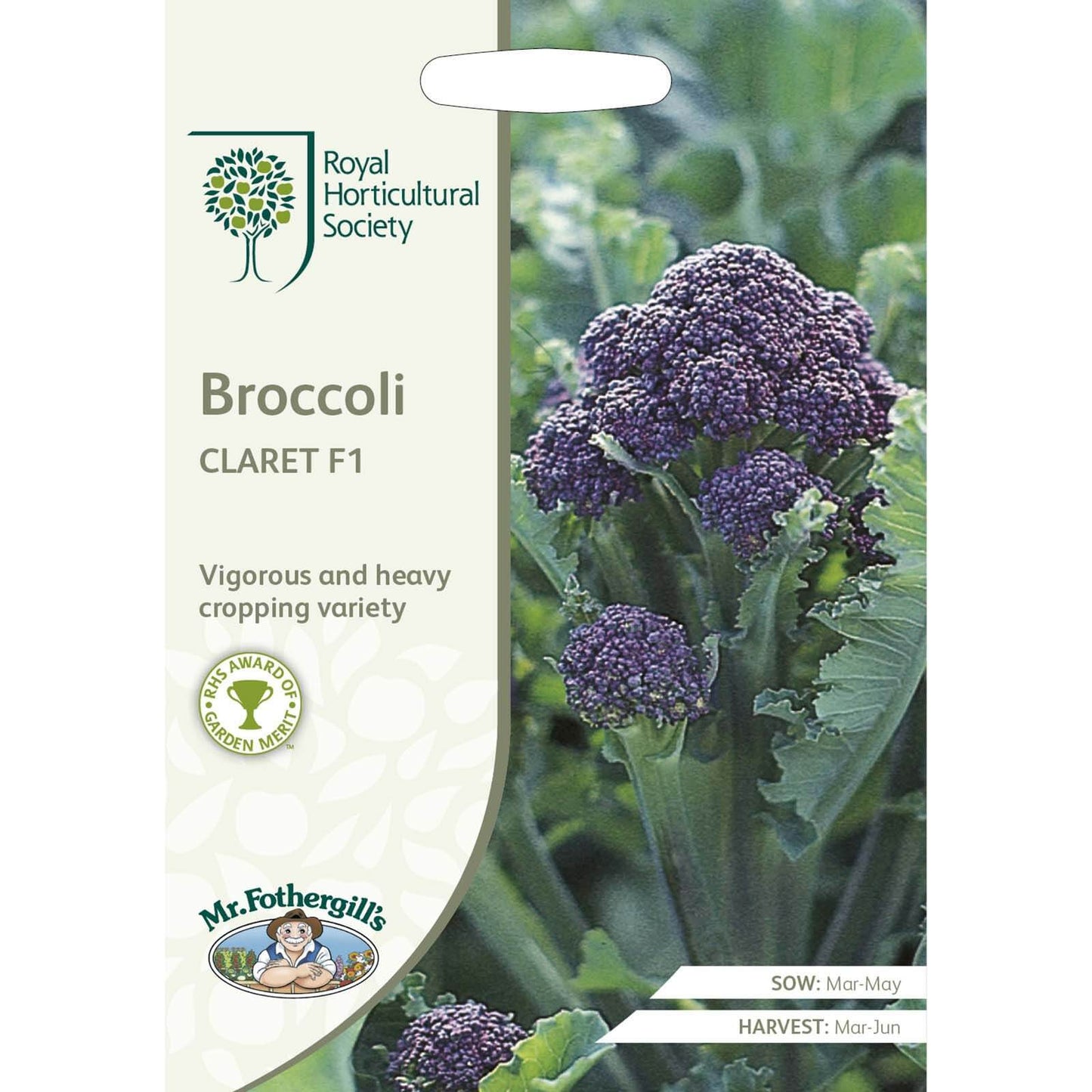 RHS Broccoli Claret F1 Seeds