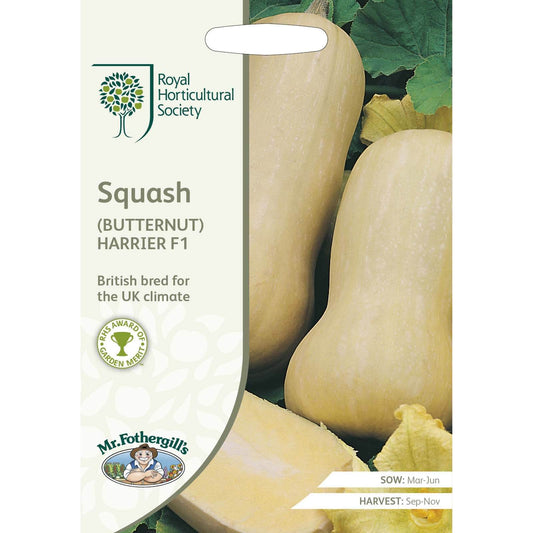 Mr Fothergill's RHS Vegetables Butternut Squash Harrier F1 Seeds