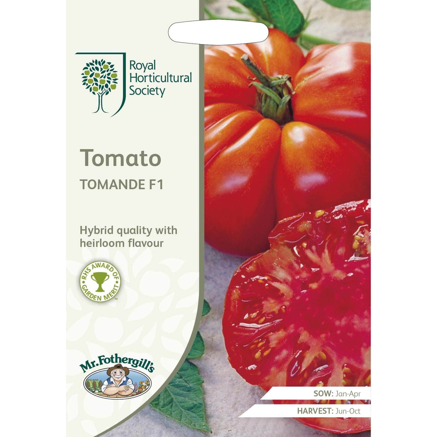 Mr.Fothergill's RHS Home Grown Vegetable Tomato Tomande F1 Seeds Pkt