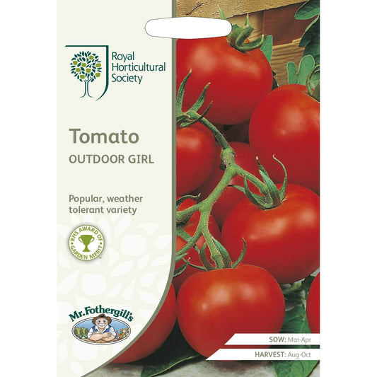 Mr.Fothergill's RHS Home Grown Vegetable Tomato Outdoor Girl Seeds Pkt
