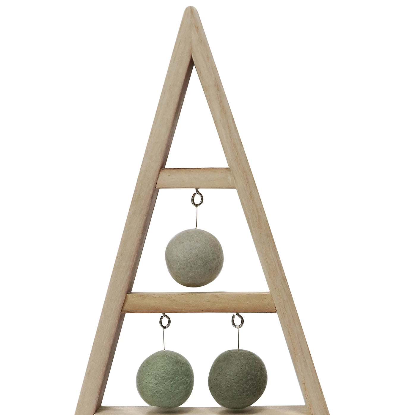 360mm Natural Metal & wood Indoor Tree with baubles Standing decoration