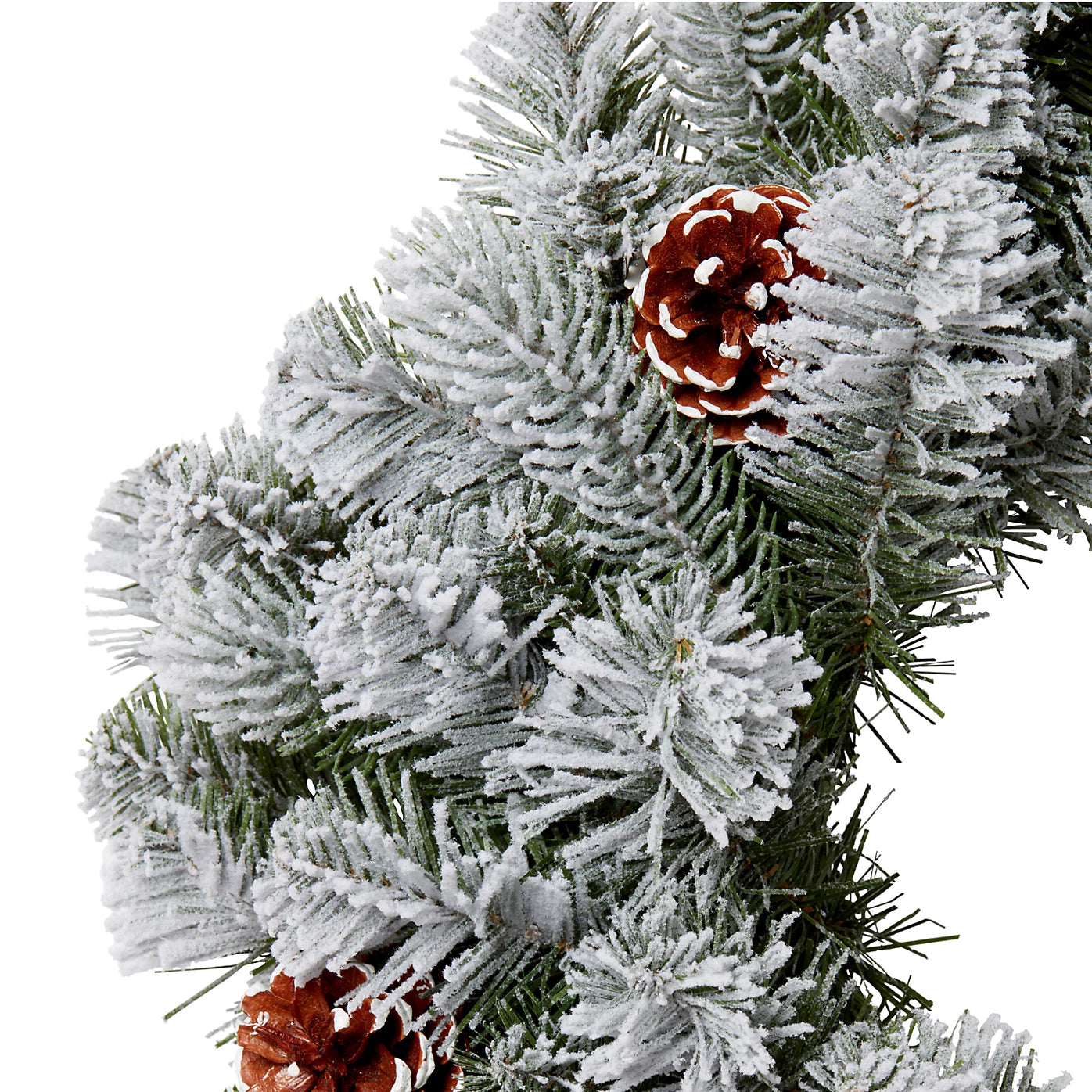 50cm Green Frosted Pinecone Wreath Christmas Door