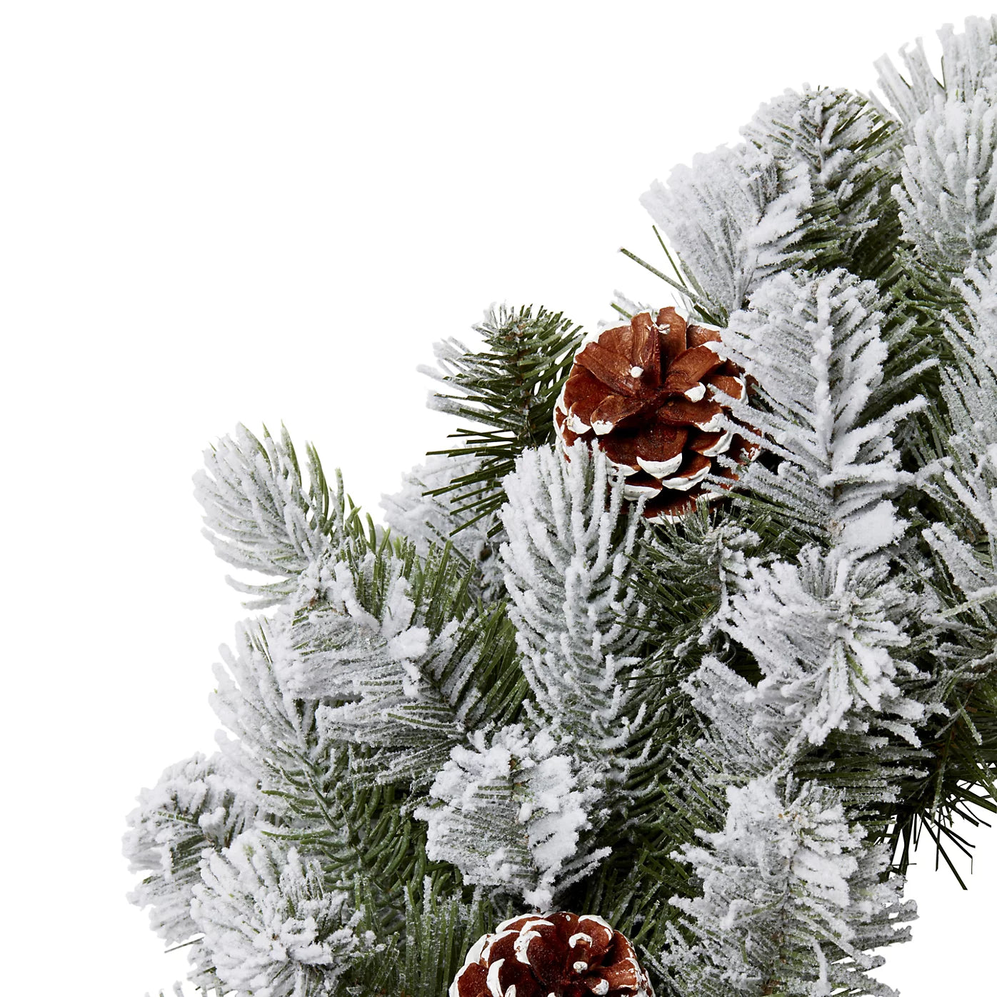 50cm Green Frosted Pinecone Wreath Christmas Door