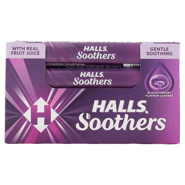 Halls Soothers Blackcurrant Lozenges Roll 45g x 20