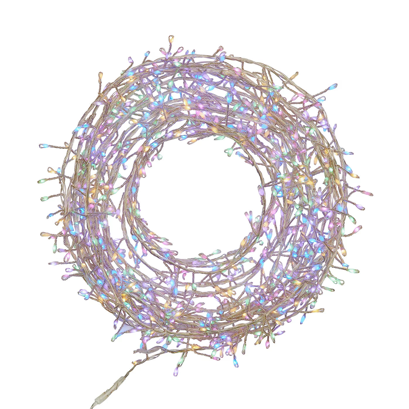 800 Rainbow LED Cluster string light With timer function & 19.96m Clear cable