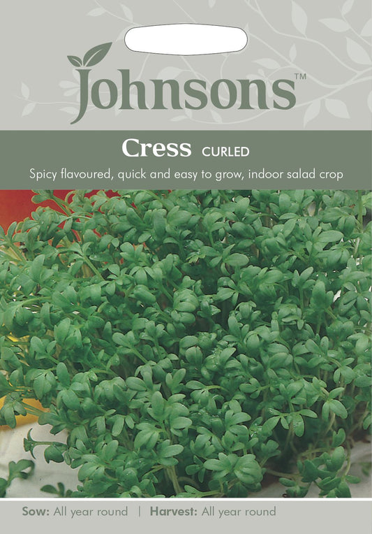 2 x Johnsons Fine Curled Cress Seeds