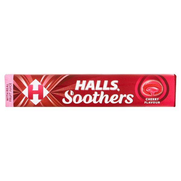 Halls Soothers Cherry Lozenges Roll 45g x 20