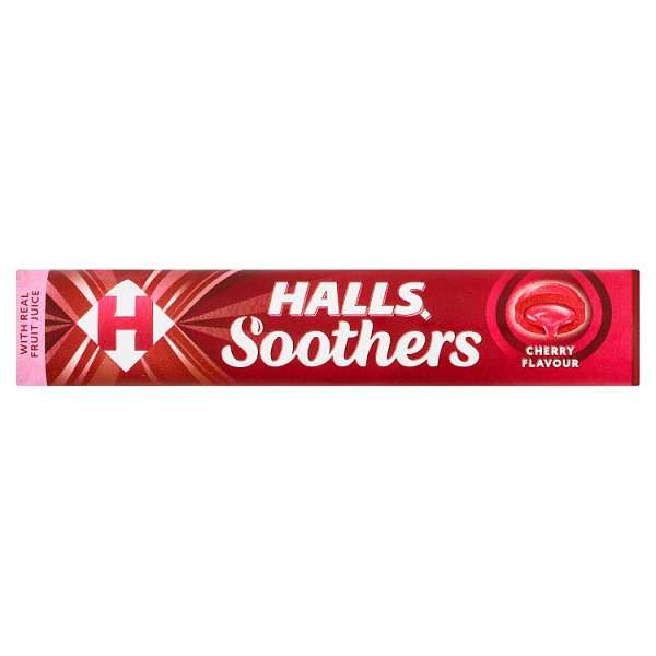 Halls Soothers Cherry Lozenges Roll 45g x 20