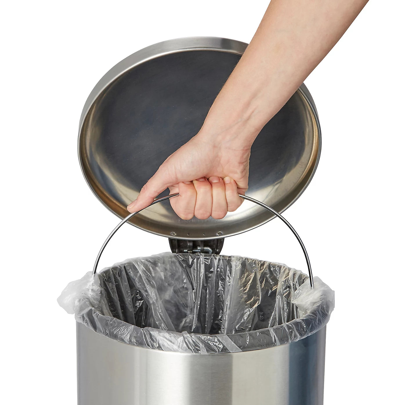 Cooke & Lewis Gerra Standard Stainless steel effect Metal Pedal Bin - 30L