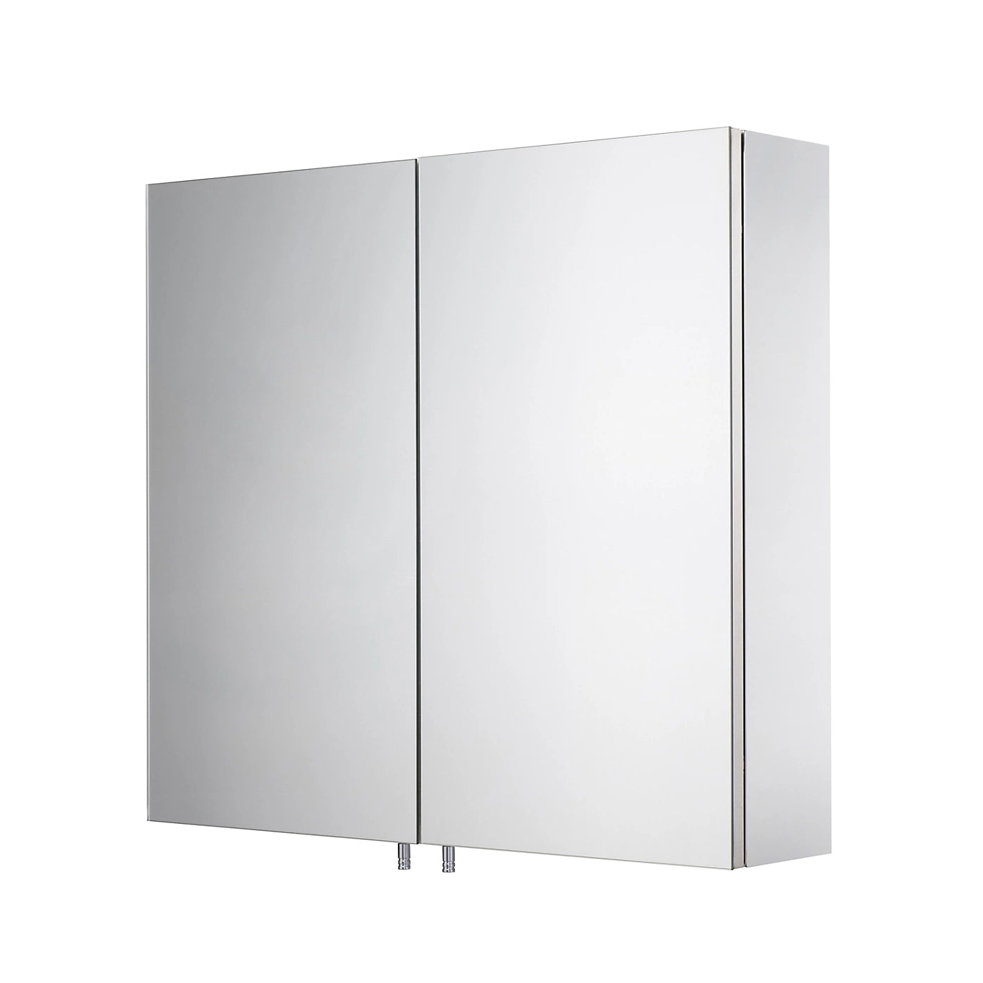 Croydex Vallon Silver effect Double Bathroom Cabinet With Mirrored door (H)571mm (W)600mm