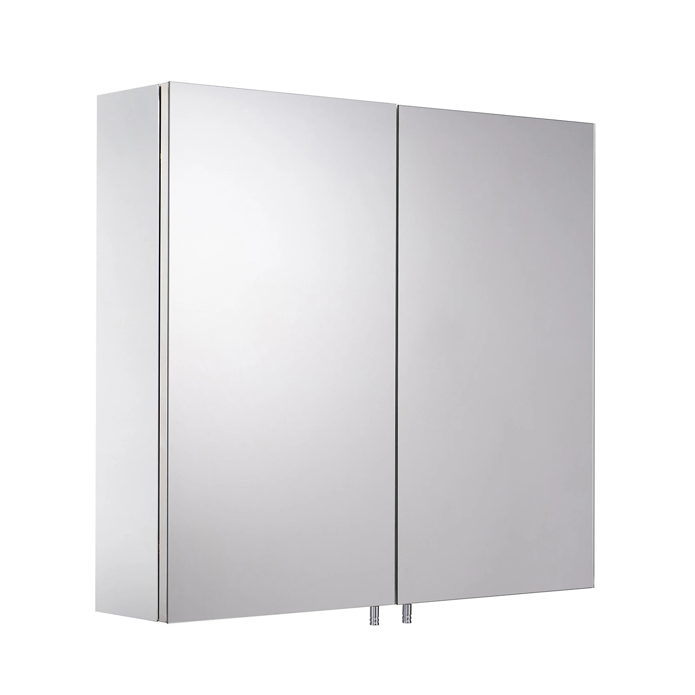Croydex Vallon Silver effect Double Bathroom Cabinet With Mirrored door (H)571mm (W)600mm