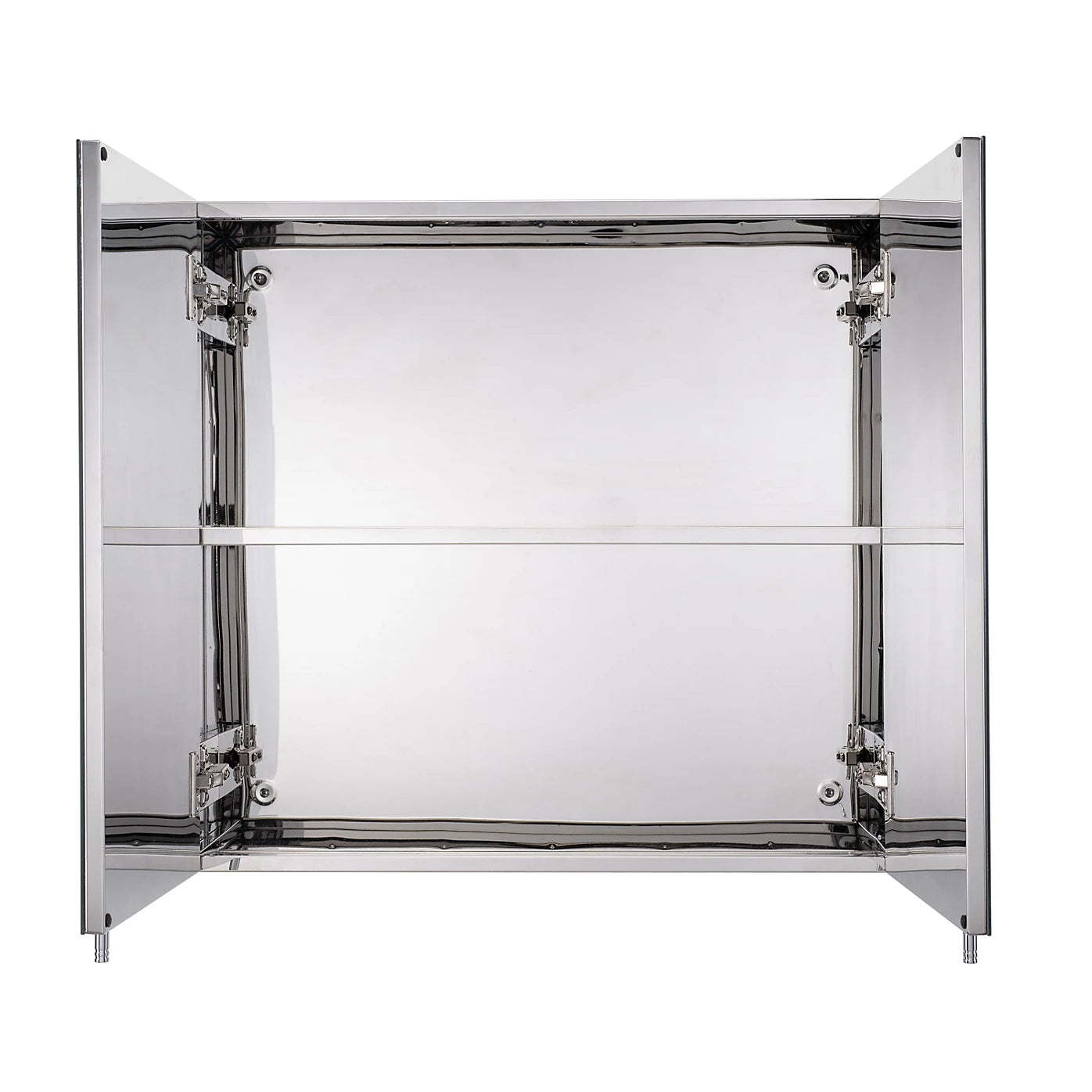 Croydex Vallon Silver effect Double Bathroom Cabinet With Mirrored door (H)571mm (W)600mm