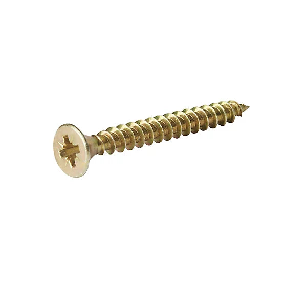 Diall Double-countersunk Carbon steel Screw (Dia)4mm (L)50mm, Pack of 100
