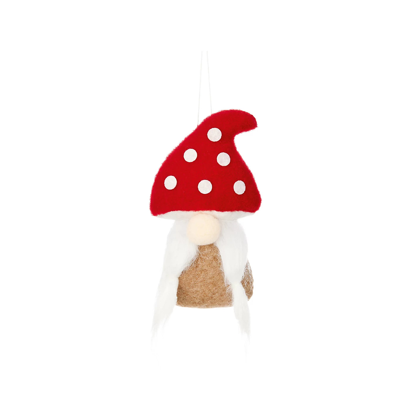 3 x Festive classics Red Mushroom Gonk Fabric Hanging decoration