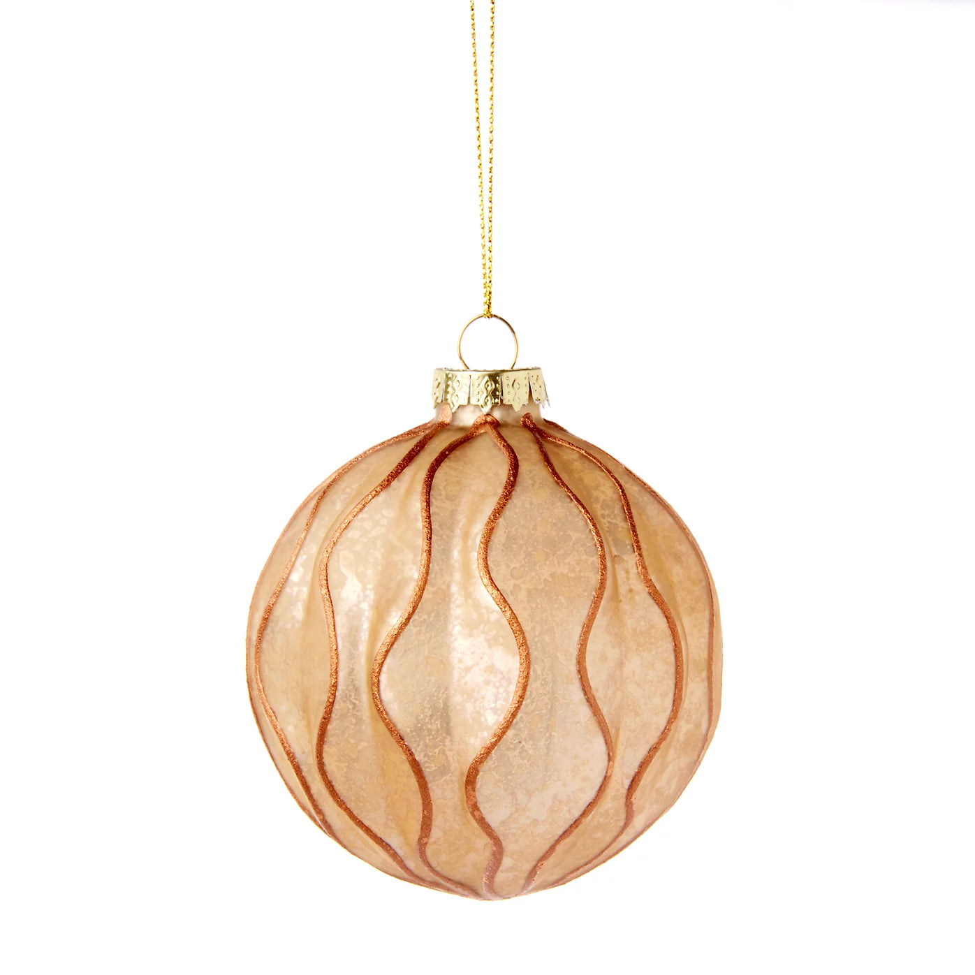 3 x Glass Round Christmas bauble set (D) 80mm
