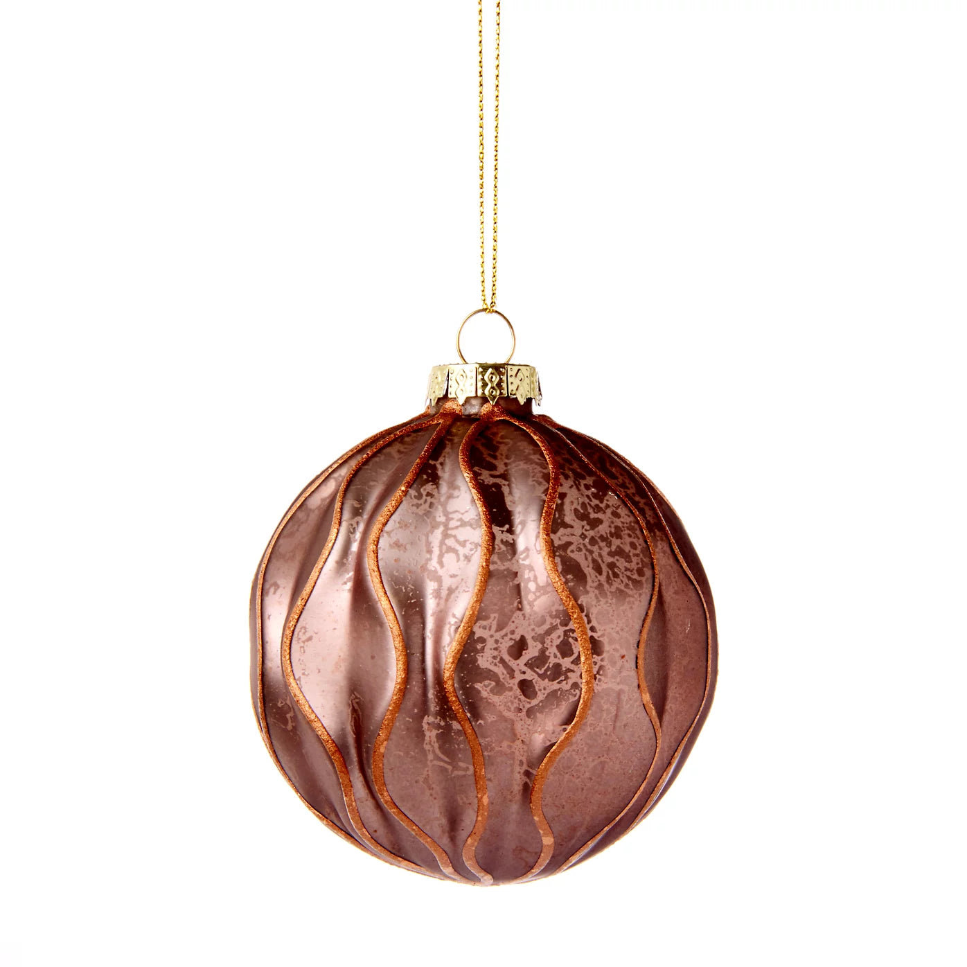 3 x Glass Round Christmas bauble set (D) 80mm