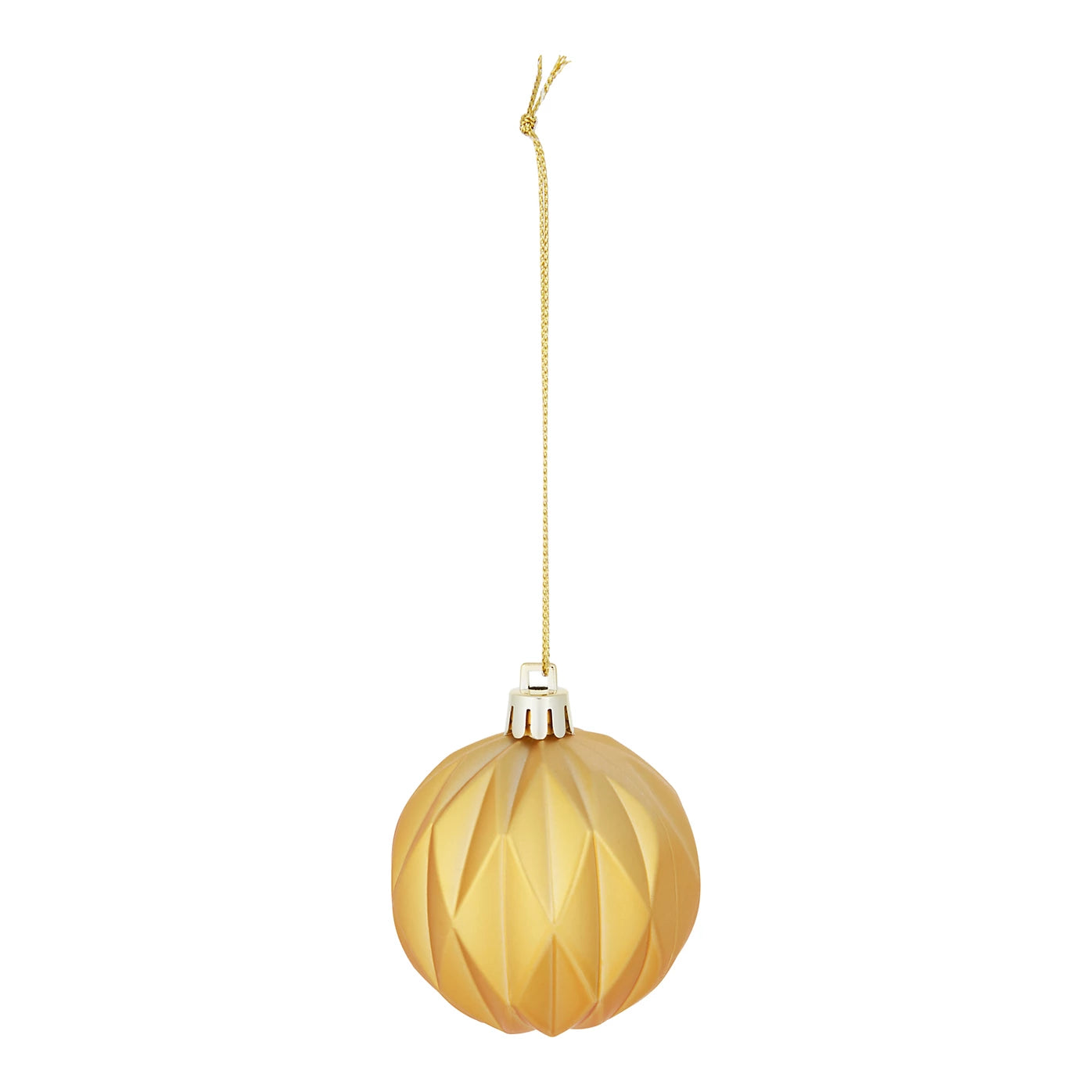 Gold effect Plastic Hanging Christmas Tree decoration, Pack of 40 Baubles
