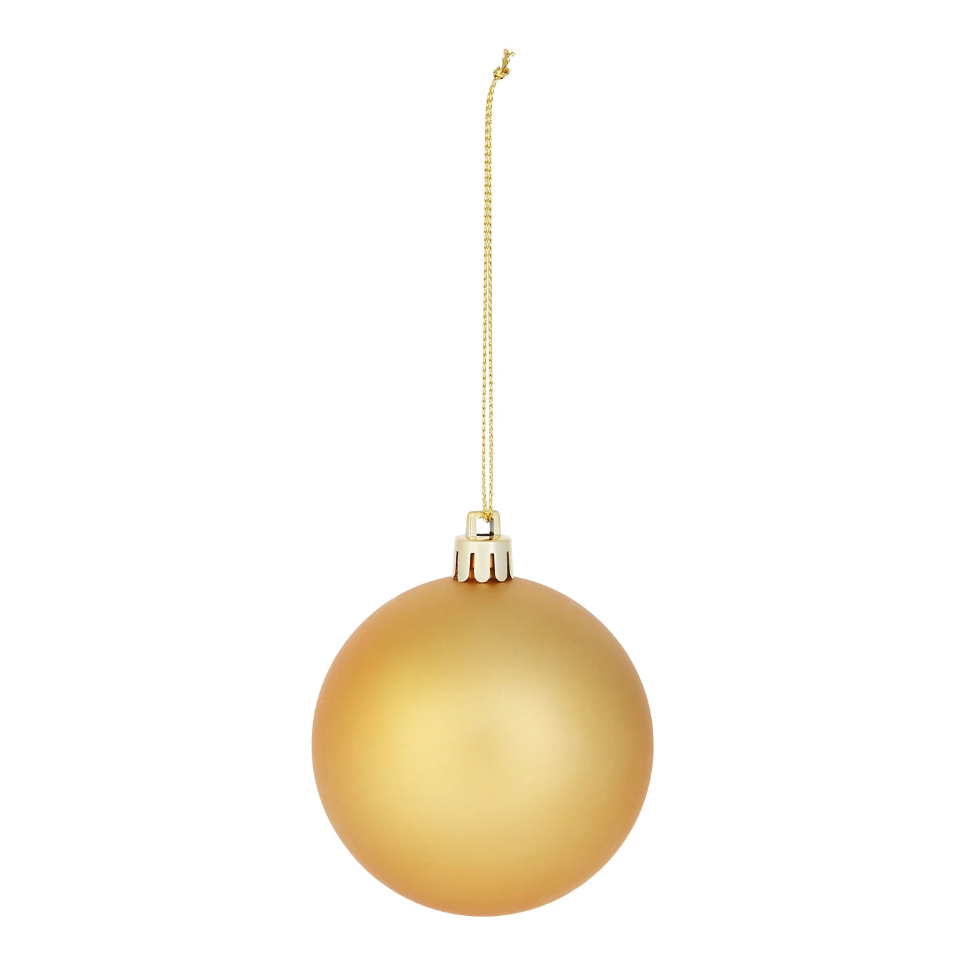 Gold effect Plastic Hanging Christmas Tree decoration, Pack of 40 Baubles