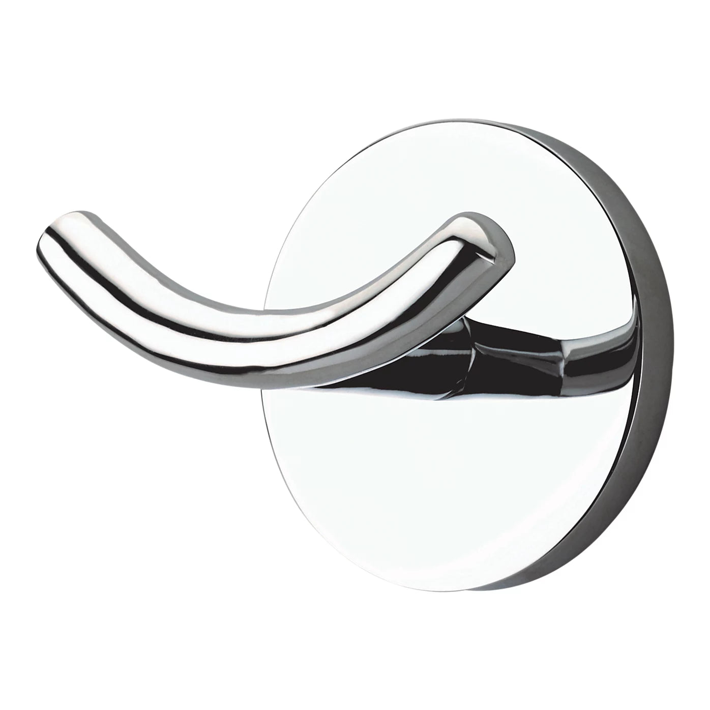 x2 GoodHome Chrome effect Zinc alloy Wall-mounted Double Hook (H)57.5mm (D)100mm