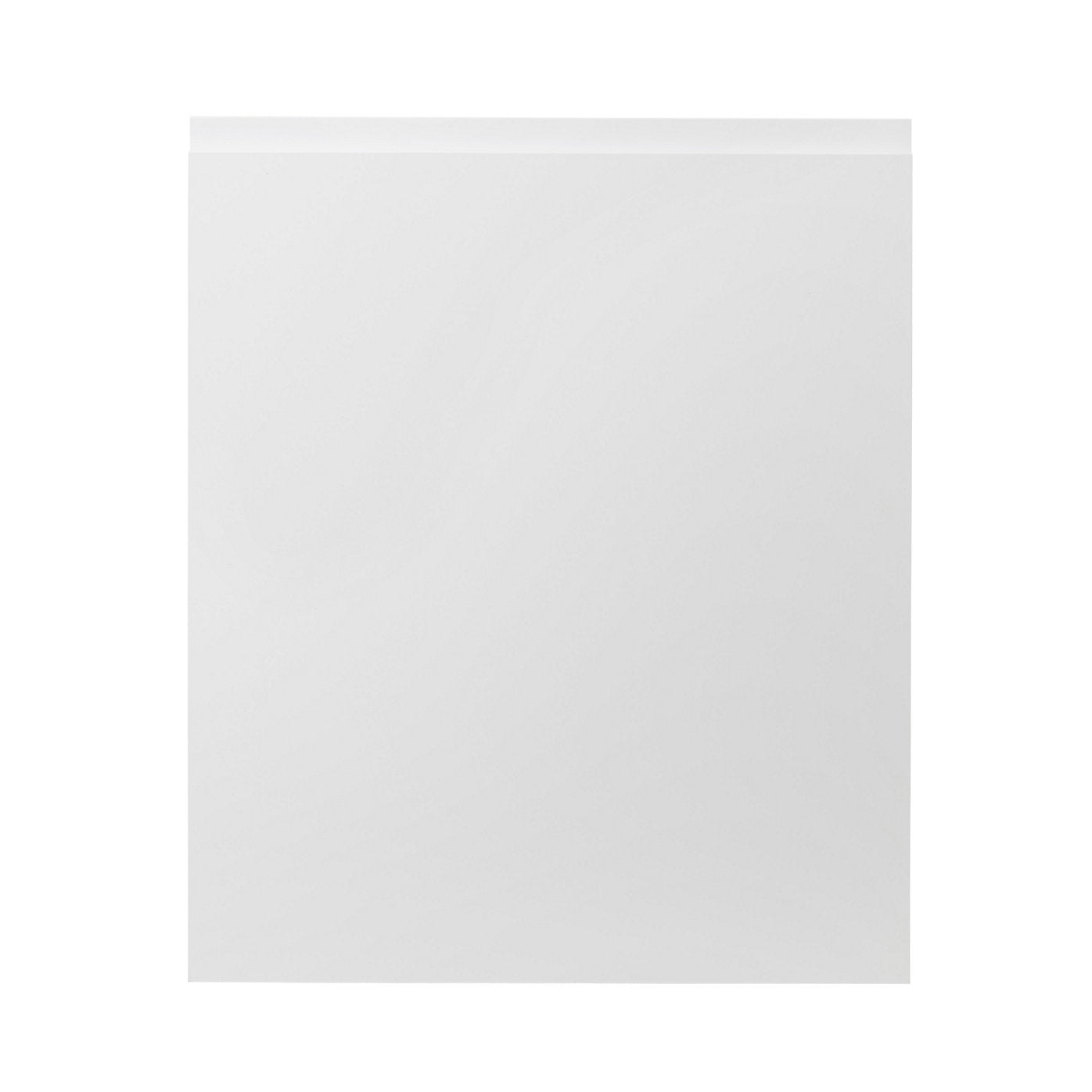 GoodHome Garcinia Integrated handle Gloss white Highline Cabinet door (W)600mm (H)715mm (T)19mm