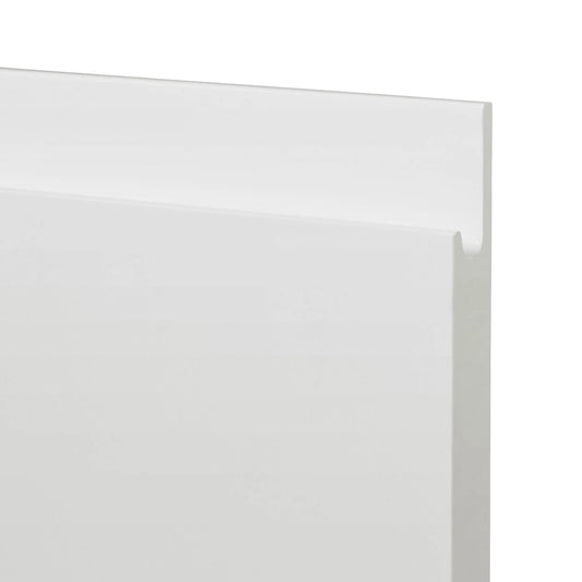 GoodHome Garcinia Integrated handle Gloss white Highline Cabinet door (W)600mm (H)715mm (T)19mm