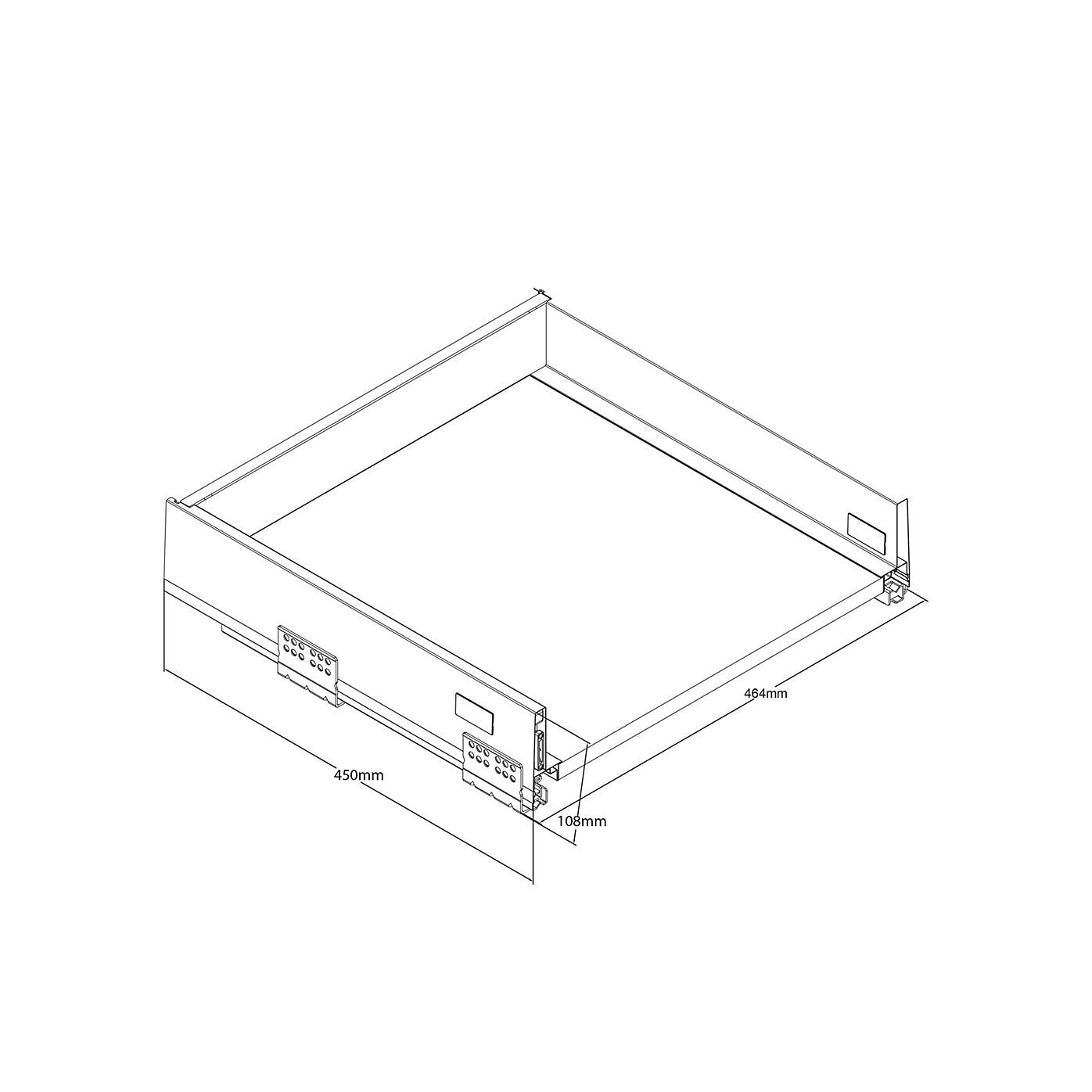 GoodHome Soto Soft-close Drawer box (W)500mm