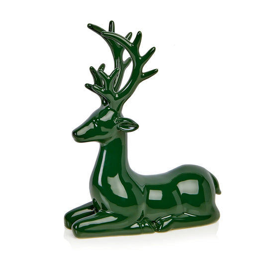 Green Reindeer Christmas decoration 28cm