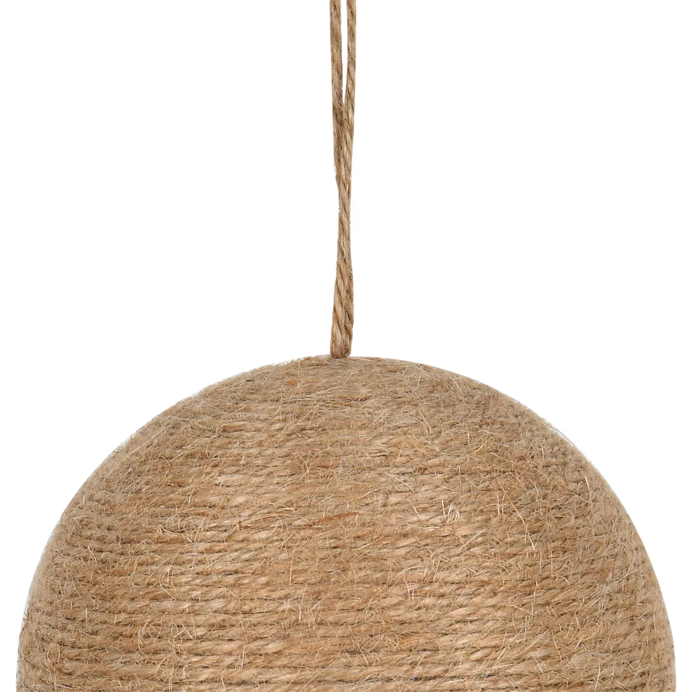 Hessian effect Jute Round Bauble (D) 80mm - Natural