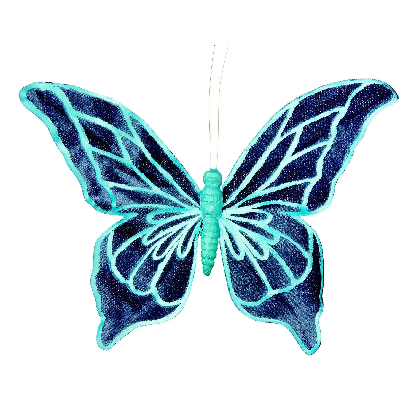 2 x Light Blue Butterfly Clip Large 300mm