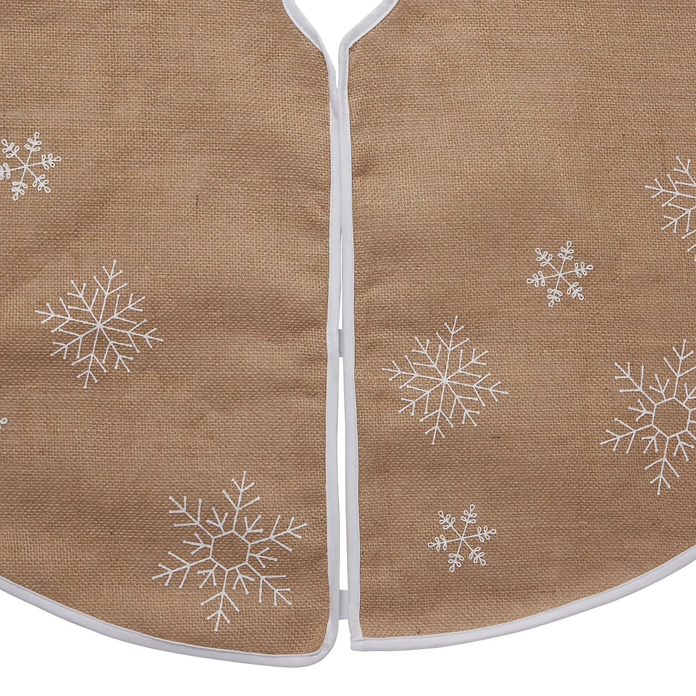 Natural Hessian Nordic Snowflake Tree skirt 99cm(Dia)