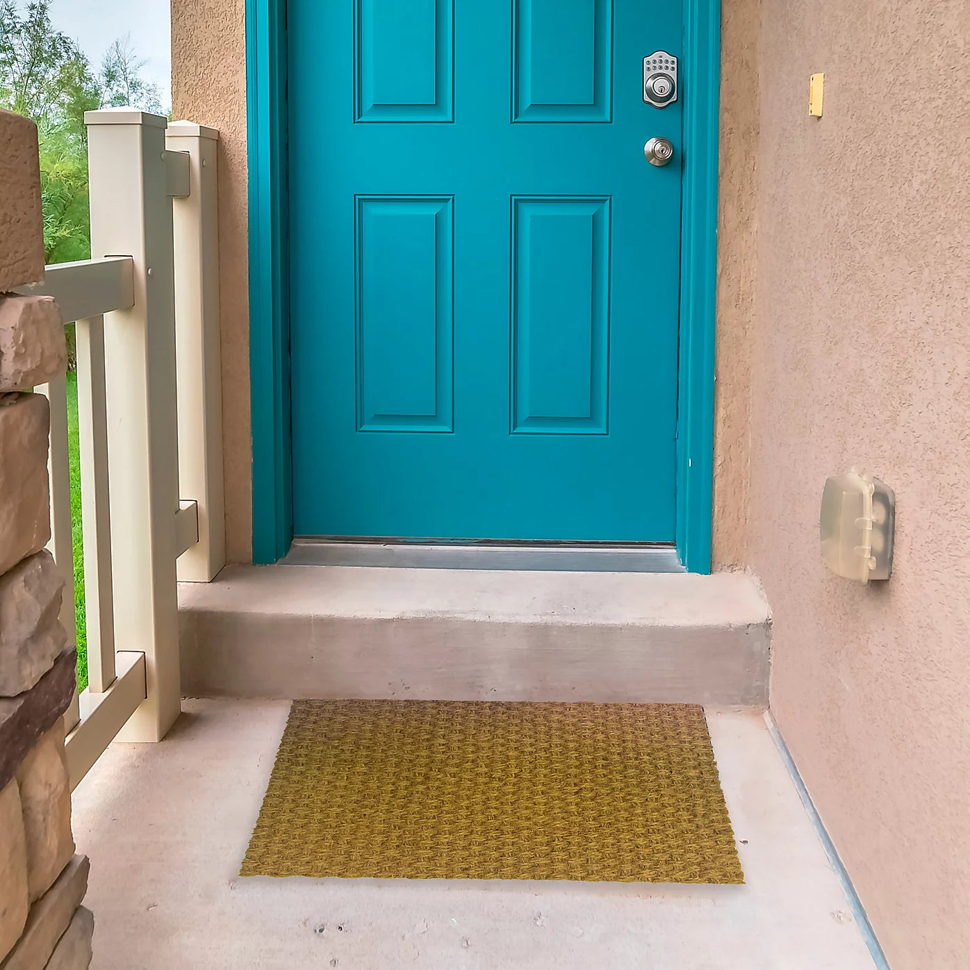Natural Woven Coir Door mat, 60cm x 40cm