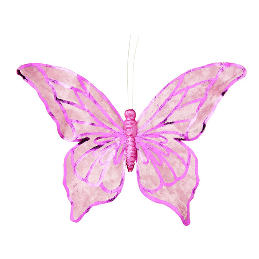 2 x Pink Butterfly Clip Large 300mm