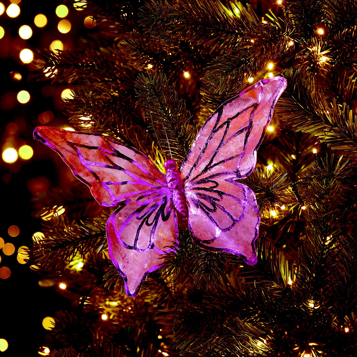 2 x Pink Butterfly Clip Large 300mm