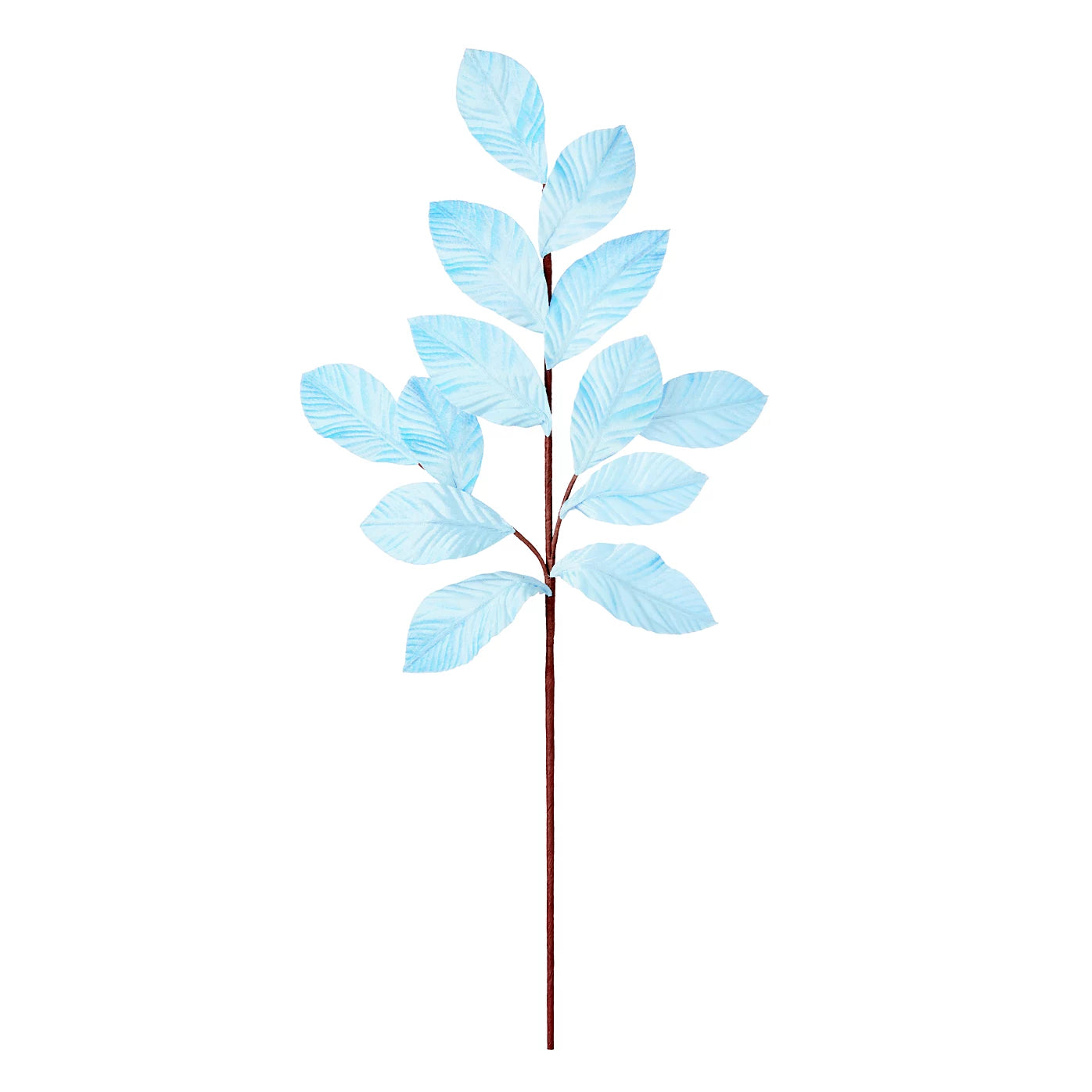 2 x Premier Decorations Limited Blue Velvet Leaf Stem