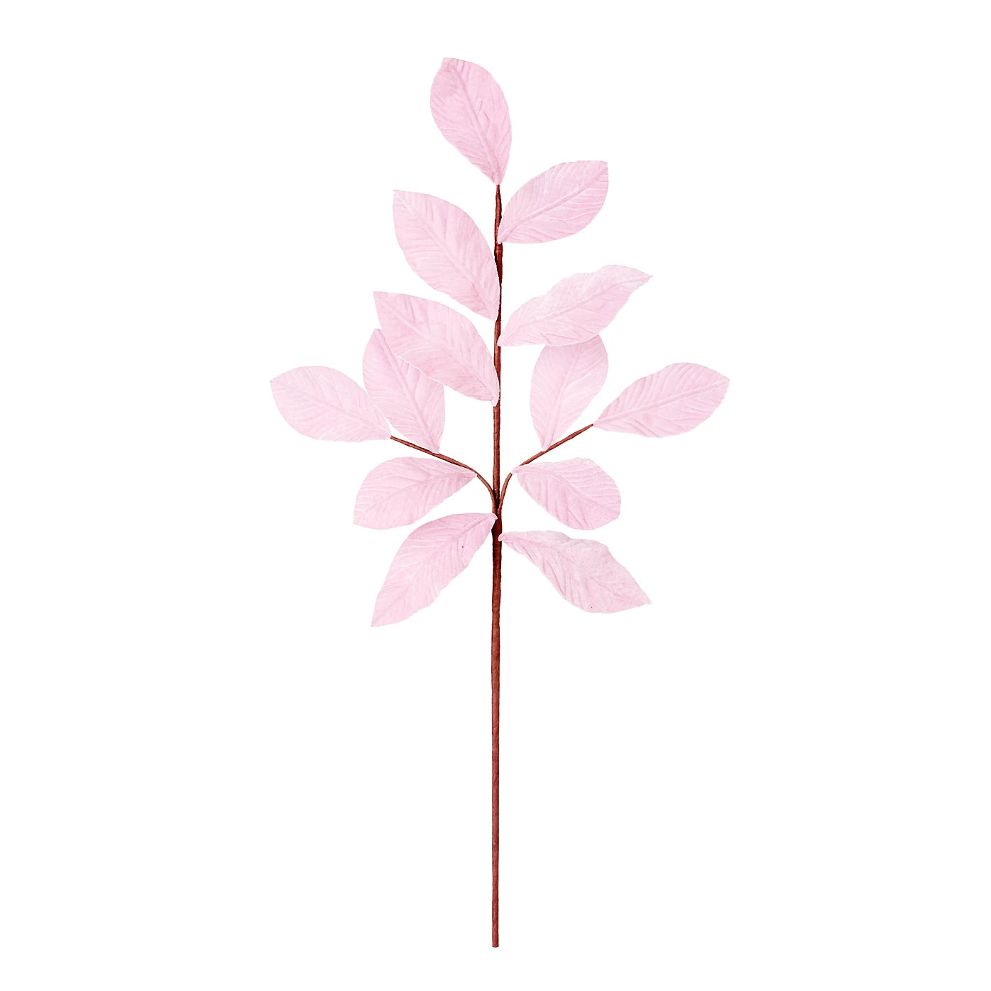 3 x Premier Decorations Limited Pink Velvet Leaf Stem