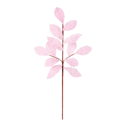 3 x Premier Decorations Limited Pink Velvet Leaf Stem