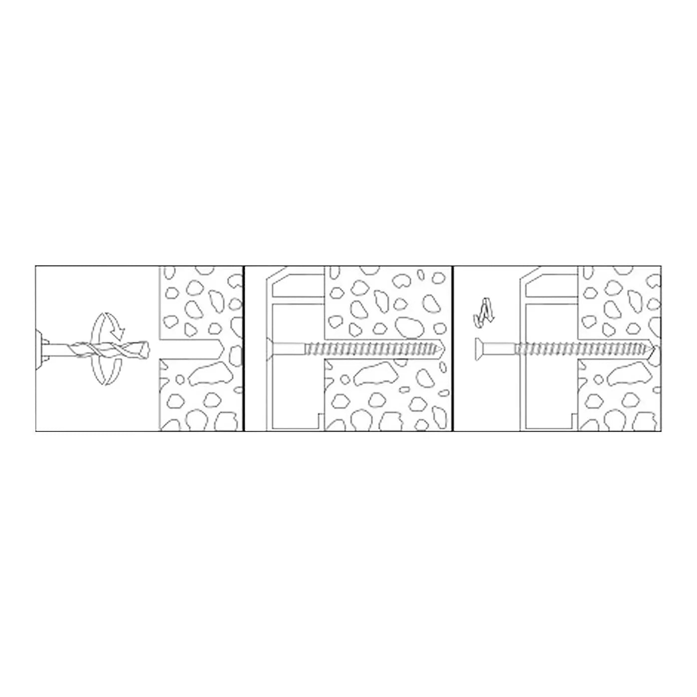 Diall T30 Pan head Steel Concrete screw (Dia)7.5mm (L)152mm, Pack of 20
