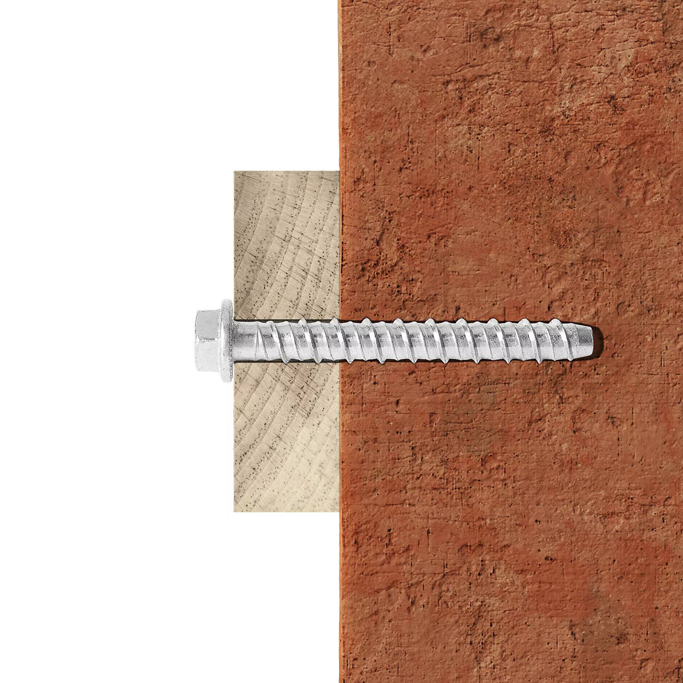 Diall Hex Steel Concrete screw (Dia)8mm (L)75mm, Pack of 10