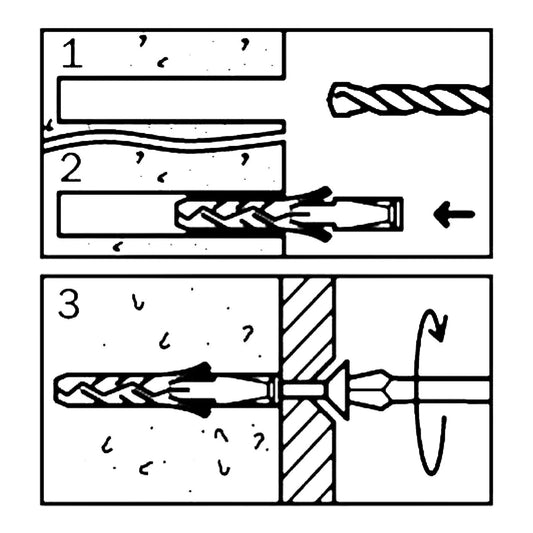 Diall Grey Nylon Wall plug (Dia)6mm (L)30mm, Pack of 100